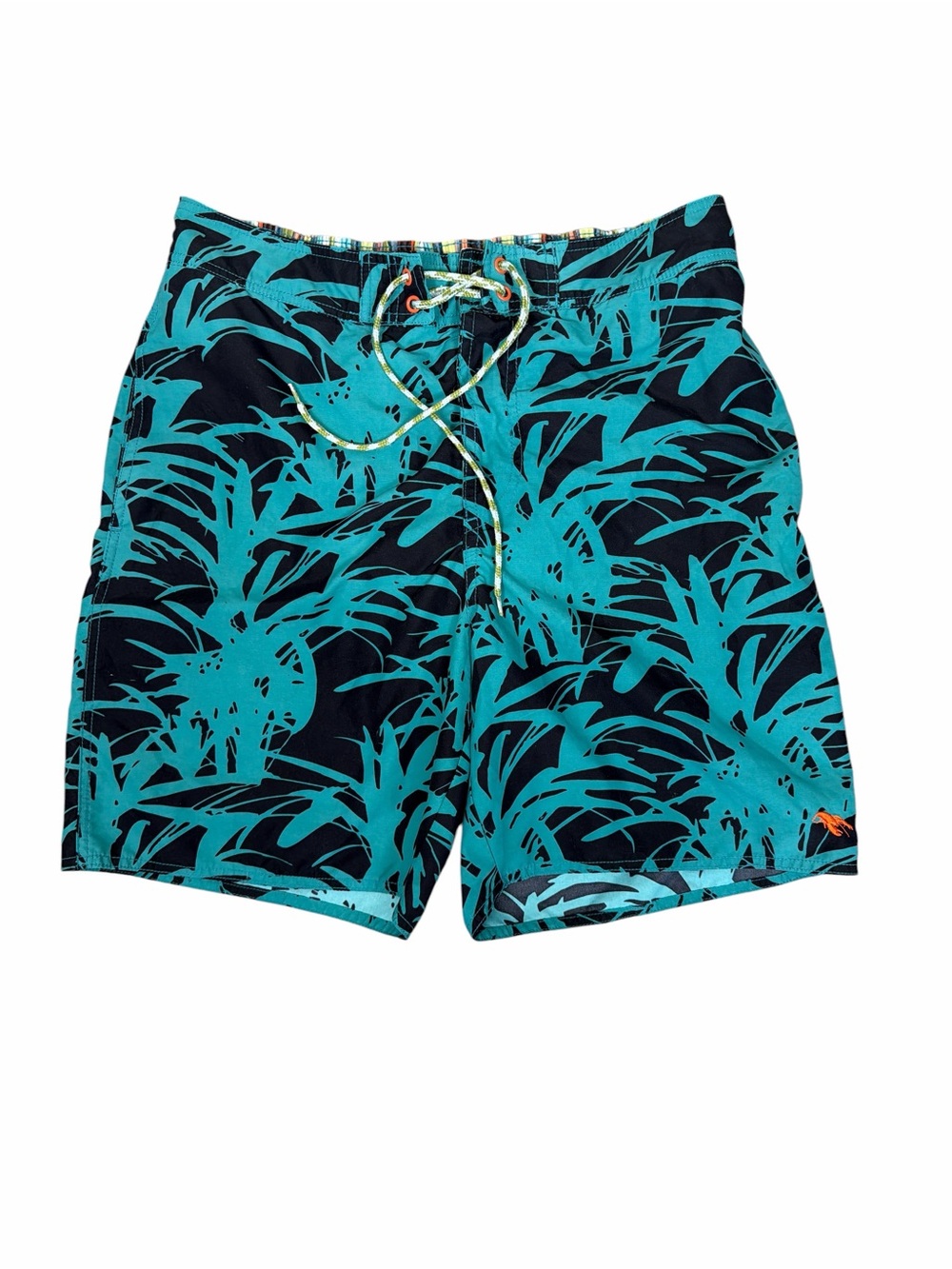 Ted Baker Men Palm Print Swim Trunks Size 4 Tropical Board Shorts Beach Vacation